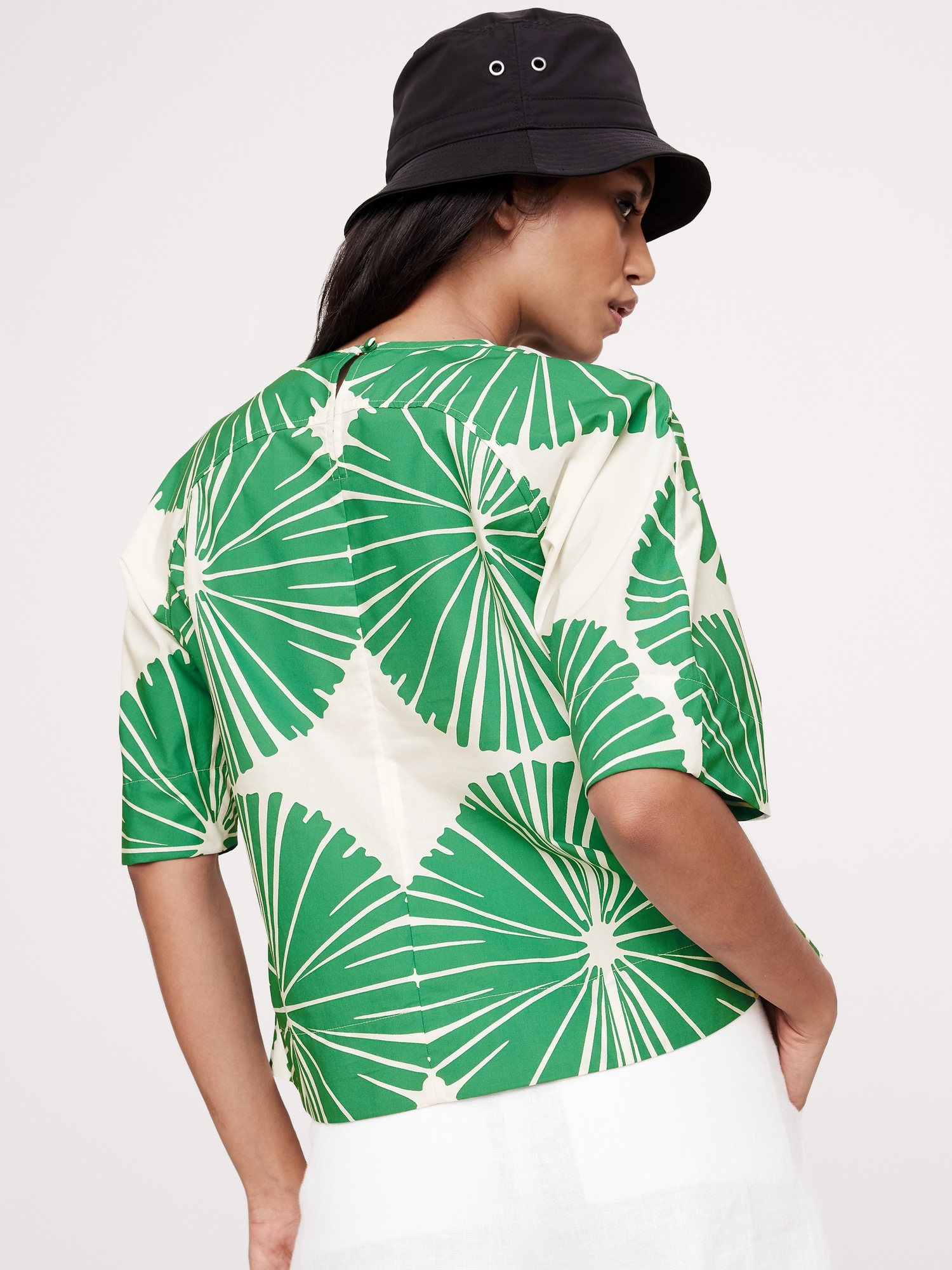 Cotton Poplin Trapeze Top
