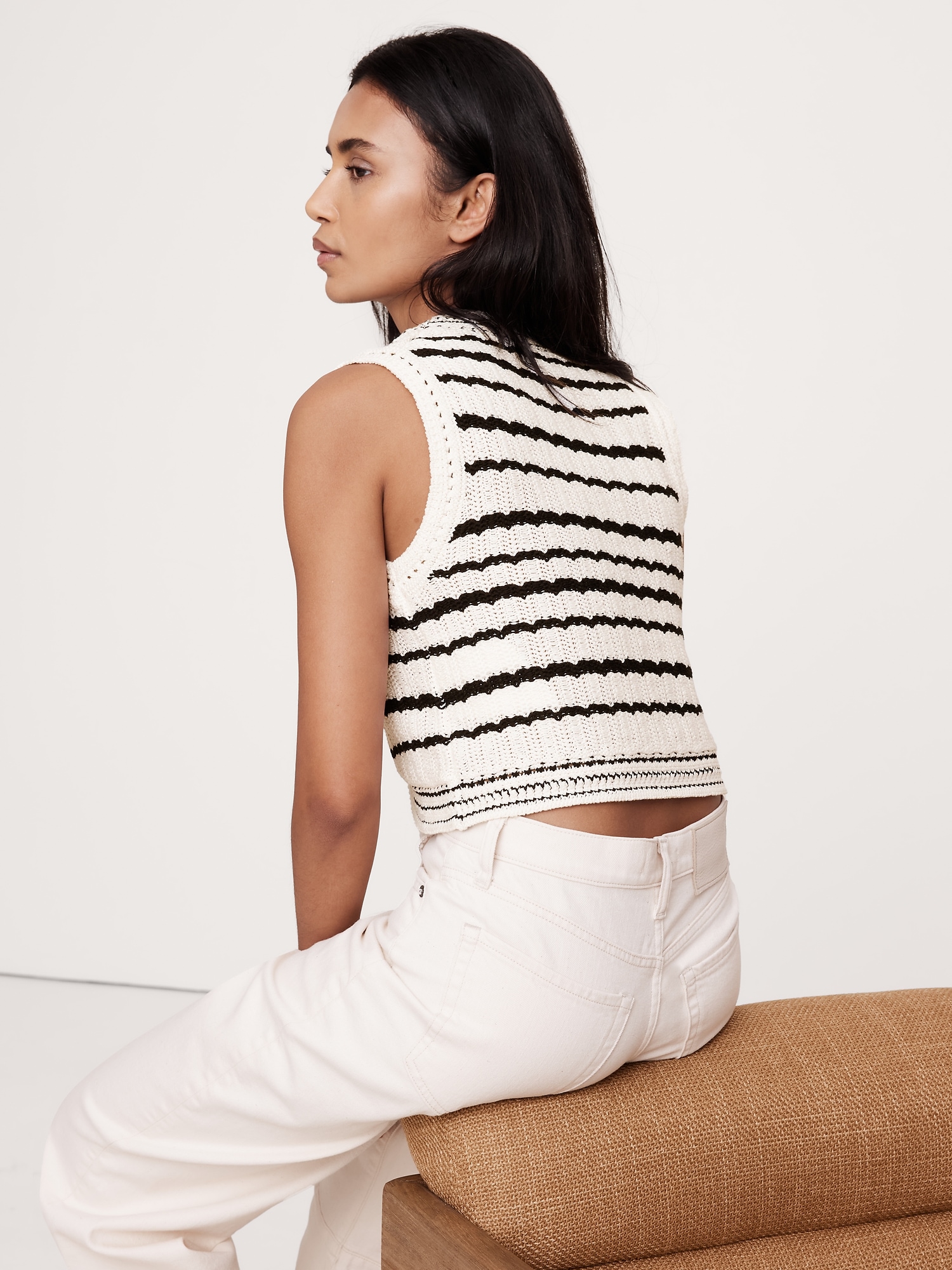 Cotton Crochet Vest