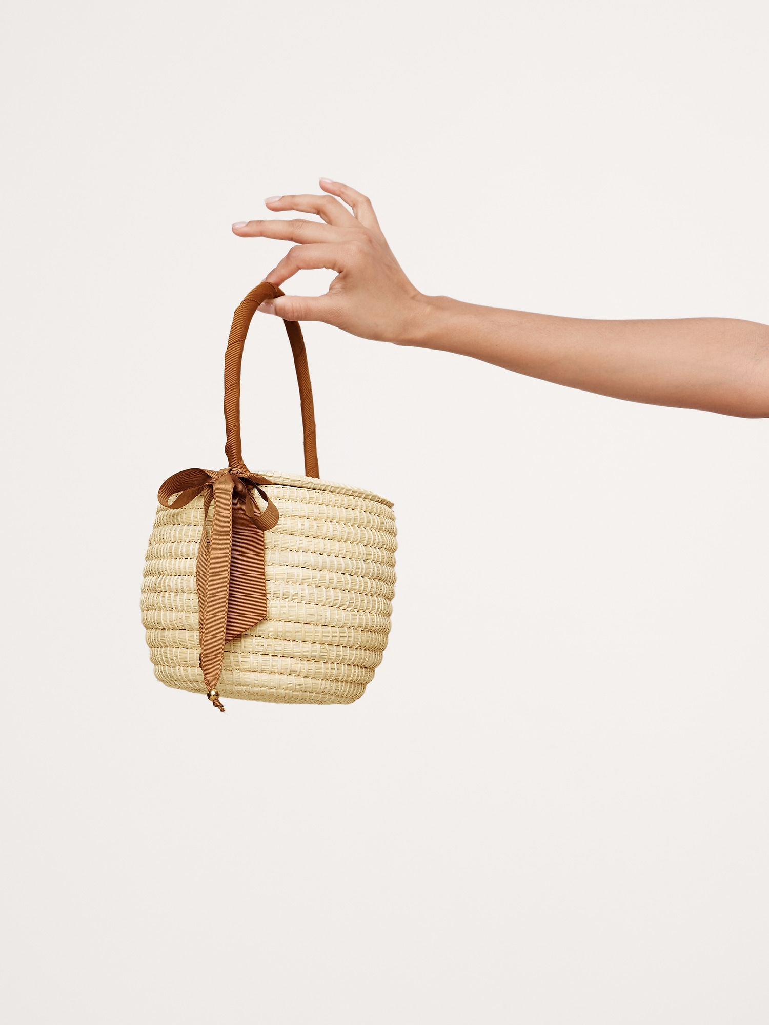 Mini Straw Picnic Bag by Sensi Studio