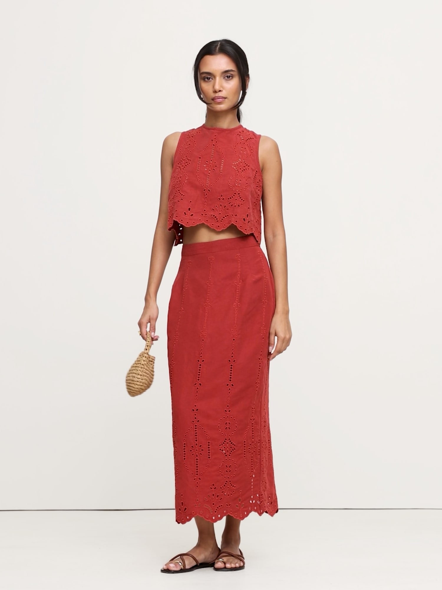Image number 2 showing, TENCEL™-Linen Eyelet Tank