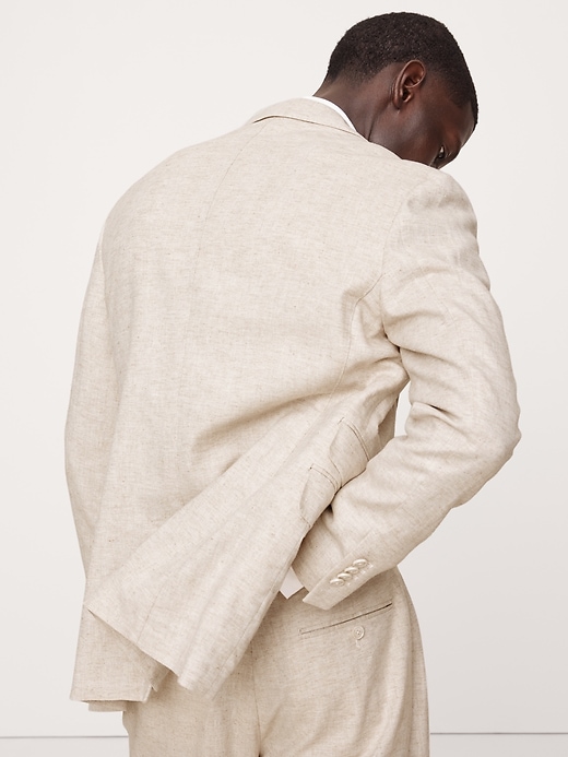 Herringbone Cotton-Linen Suit Jacket