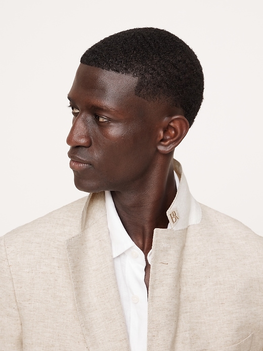 Herringbone Cotton-Linen Suit Jacket