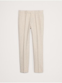 Herringbone Cotton-Linen Suit Pant