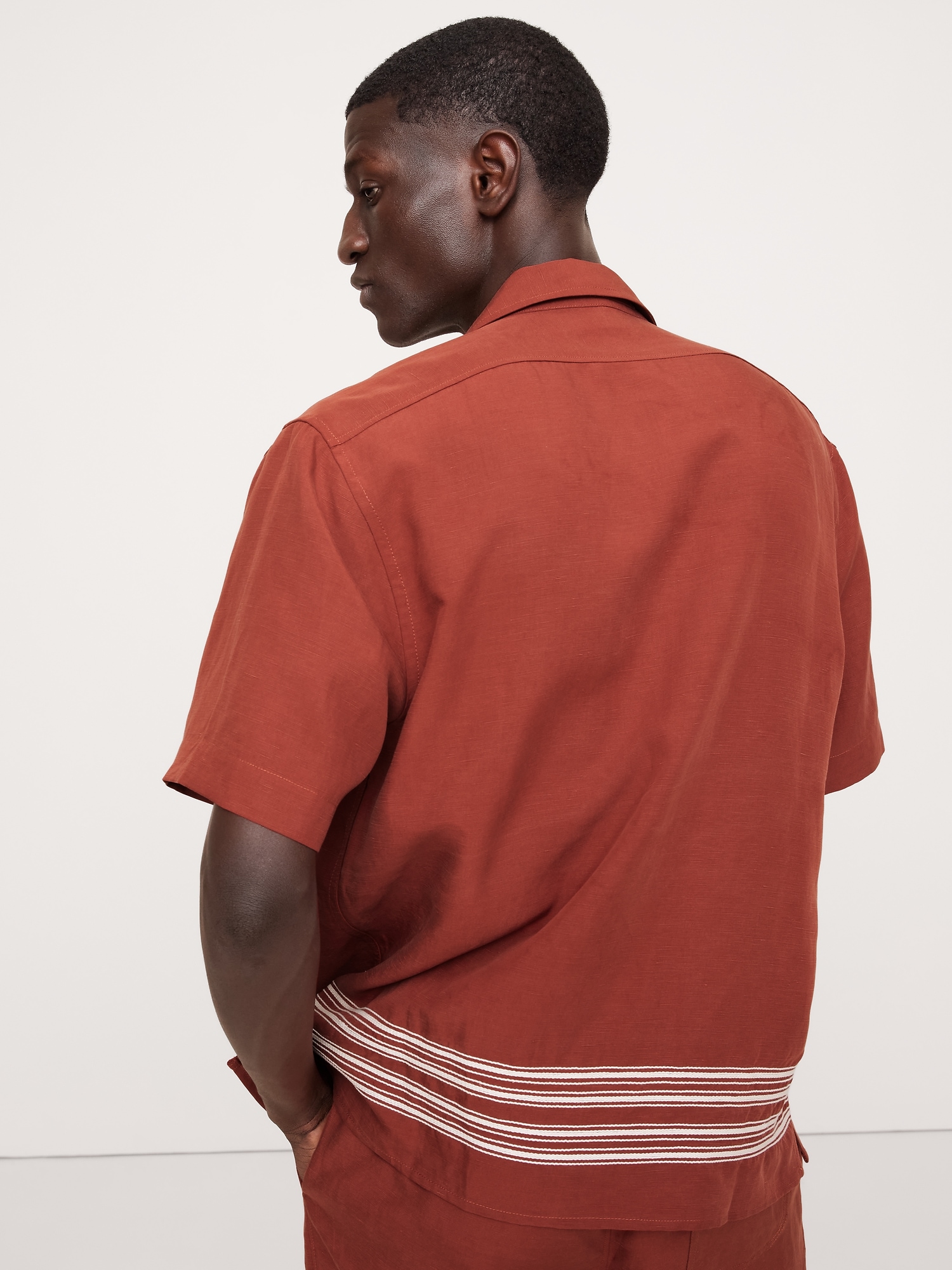 Embroidered TENCEL™-Linen Resort Shirt