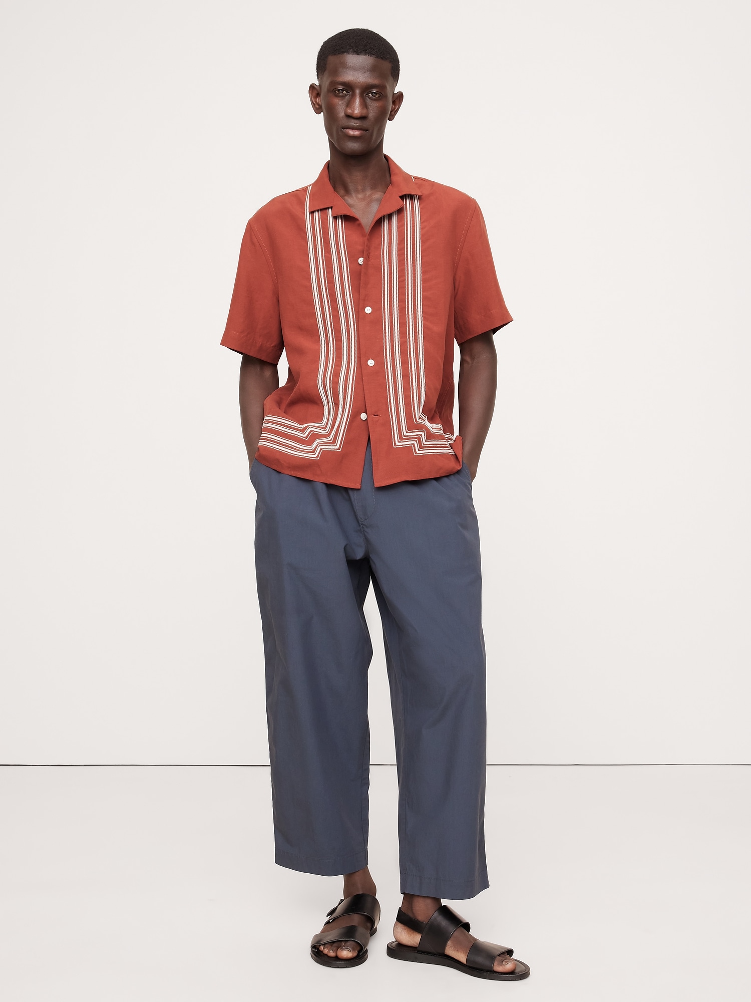 Embroidered TENCEL™-Linen Resort Shirt