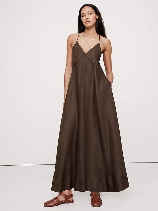 Viscose-Linen Maxi Dress