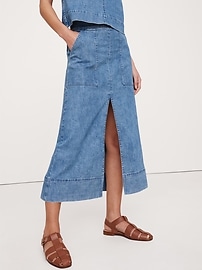 Denim Midi Skirt