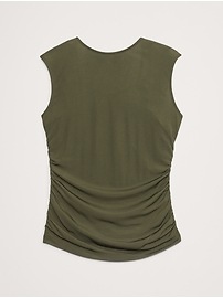 Crepe Knit Open-Back Top