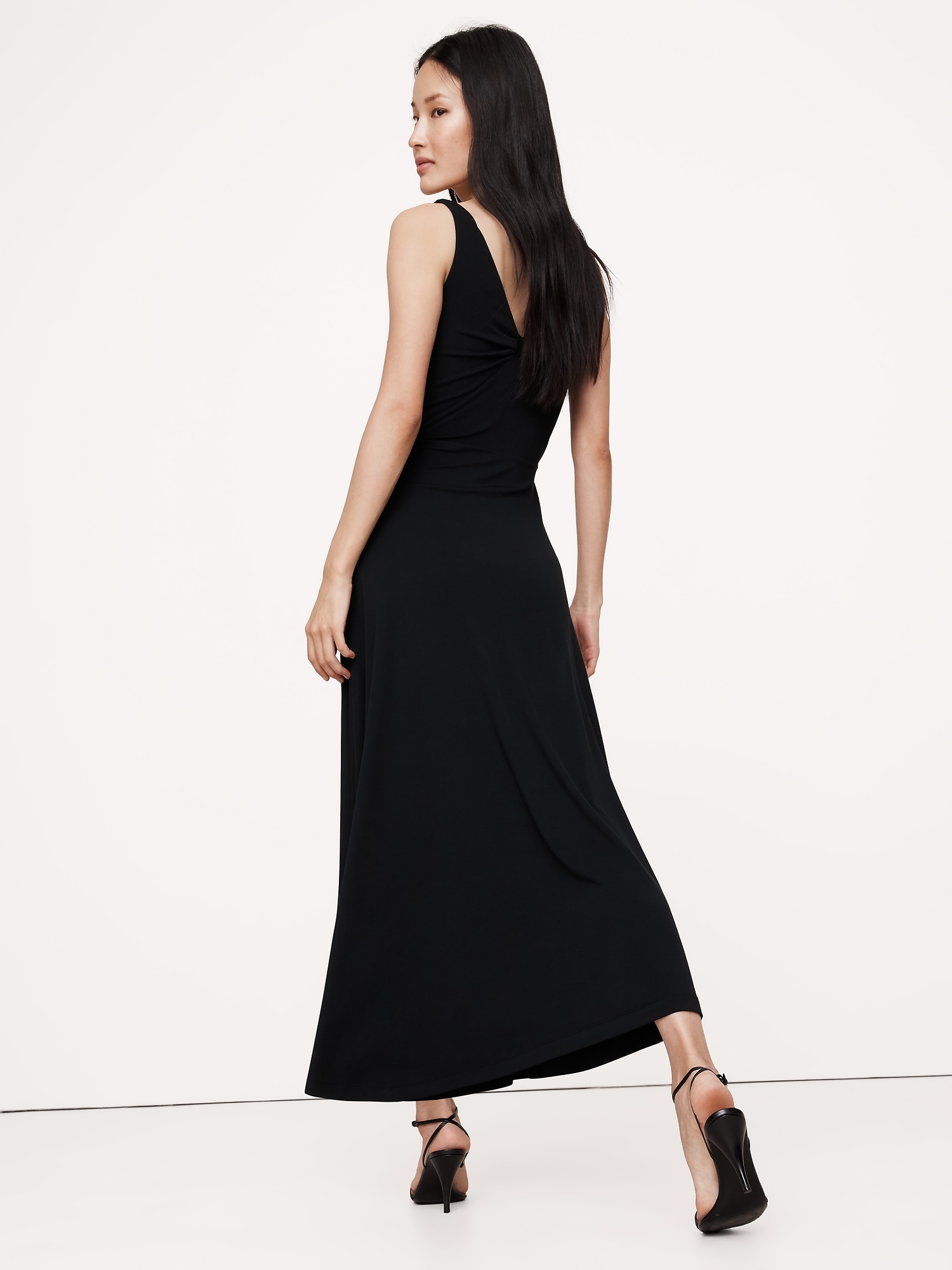 Double-Twist Jersey Midi Dress