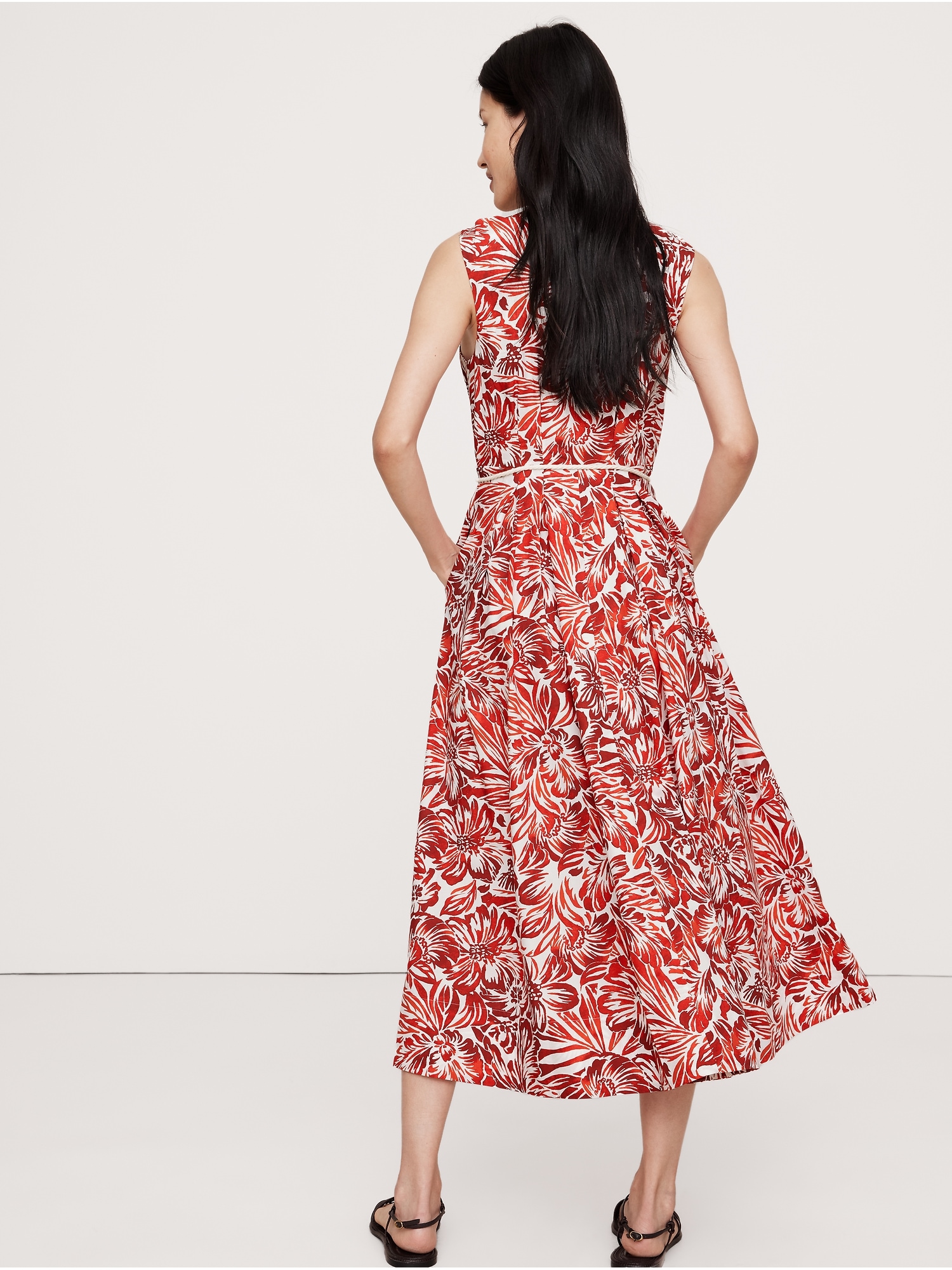 Cotton Poplin Wrap Maxi Dress
