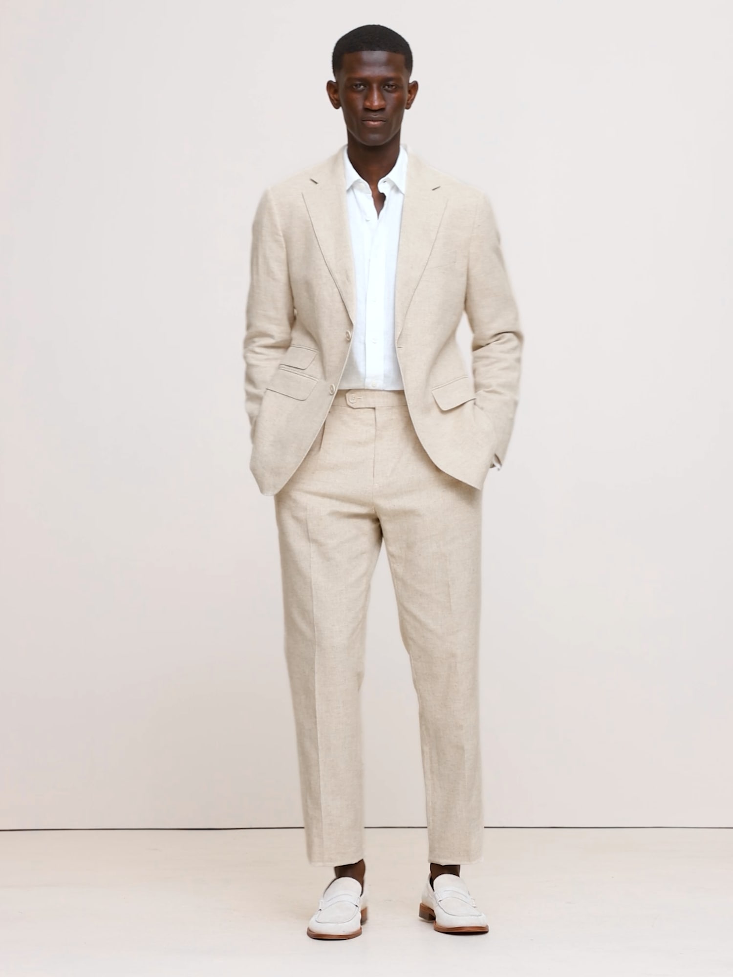 Image number 2 showing, Herringbone Cotton-Linen Suit Jacket