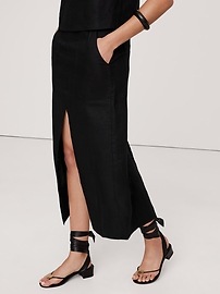 Linen Midi Skirt