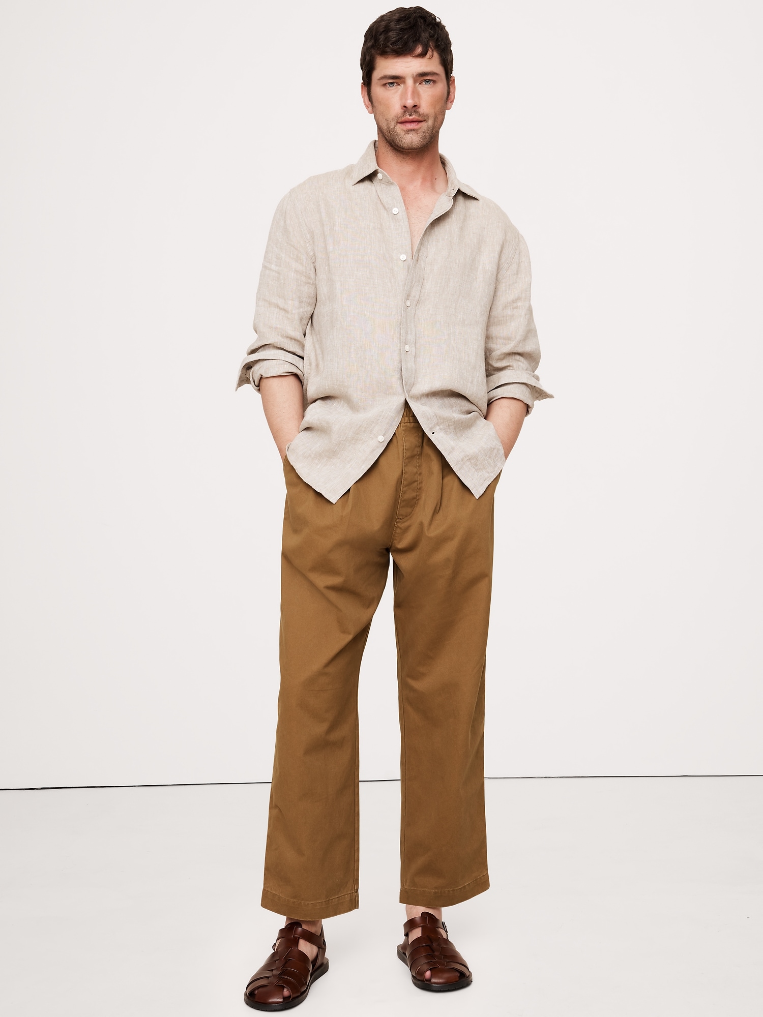 Loose Lightweight Cotton Pull-On Pant