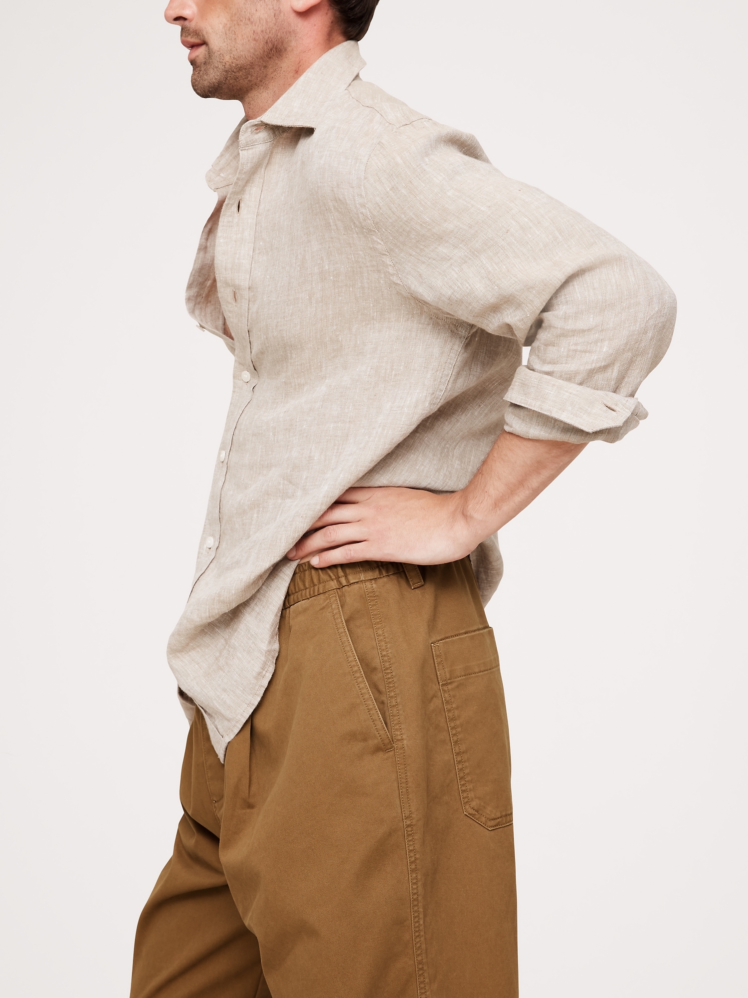 Loose Lightweight Cotton Pull-On Pant