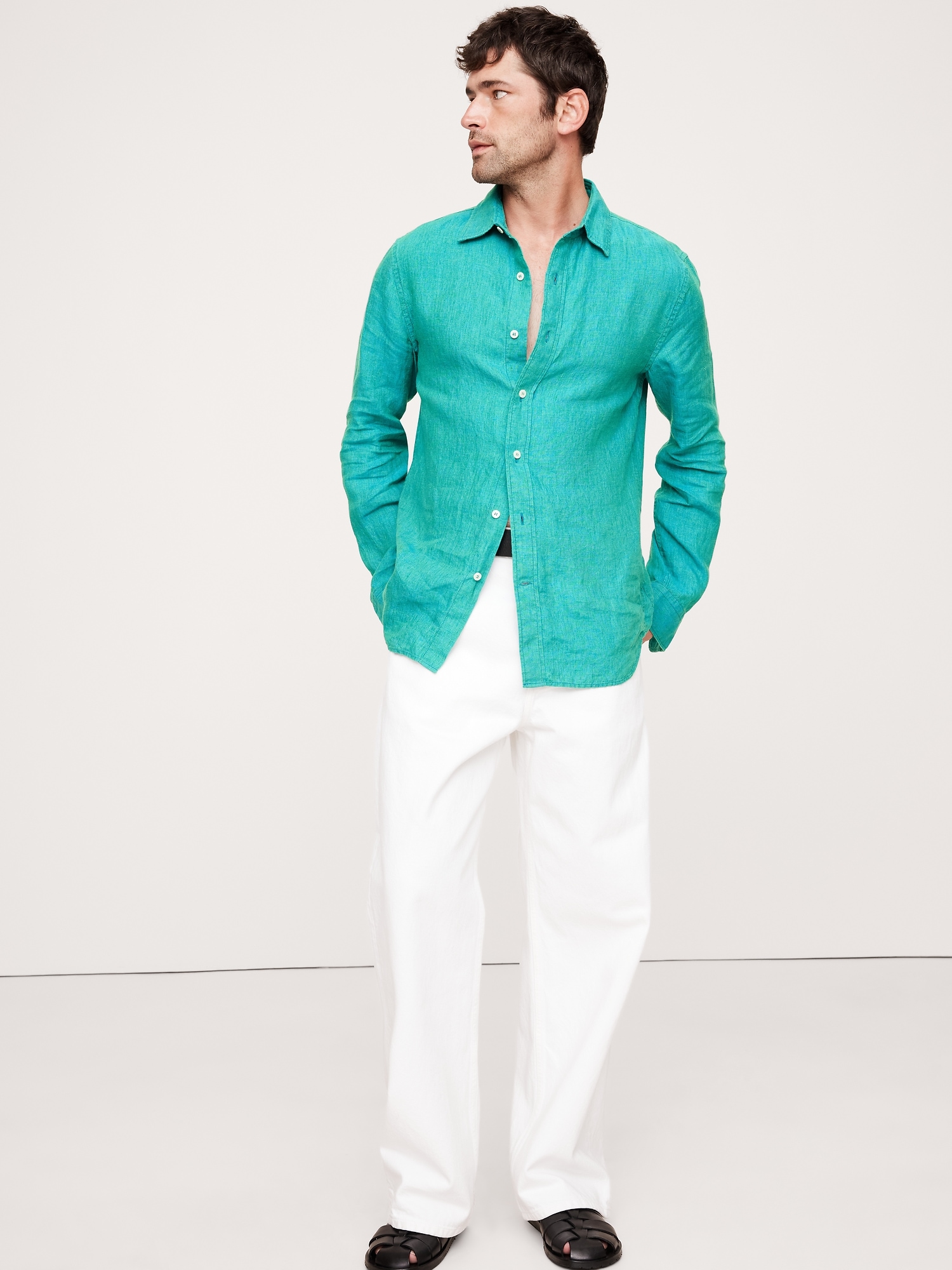 Slim-Fit Linen Shirt