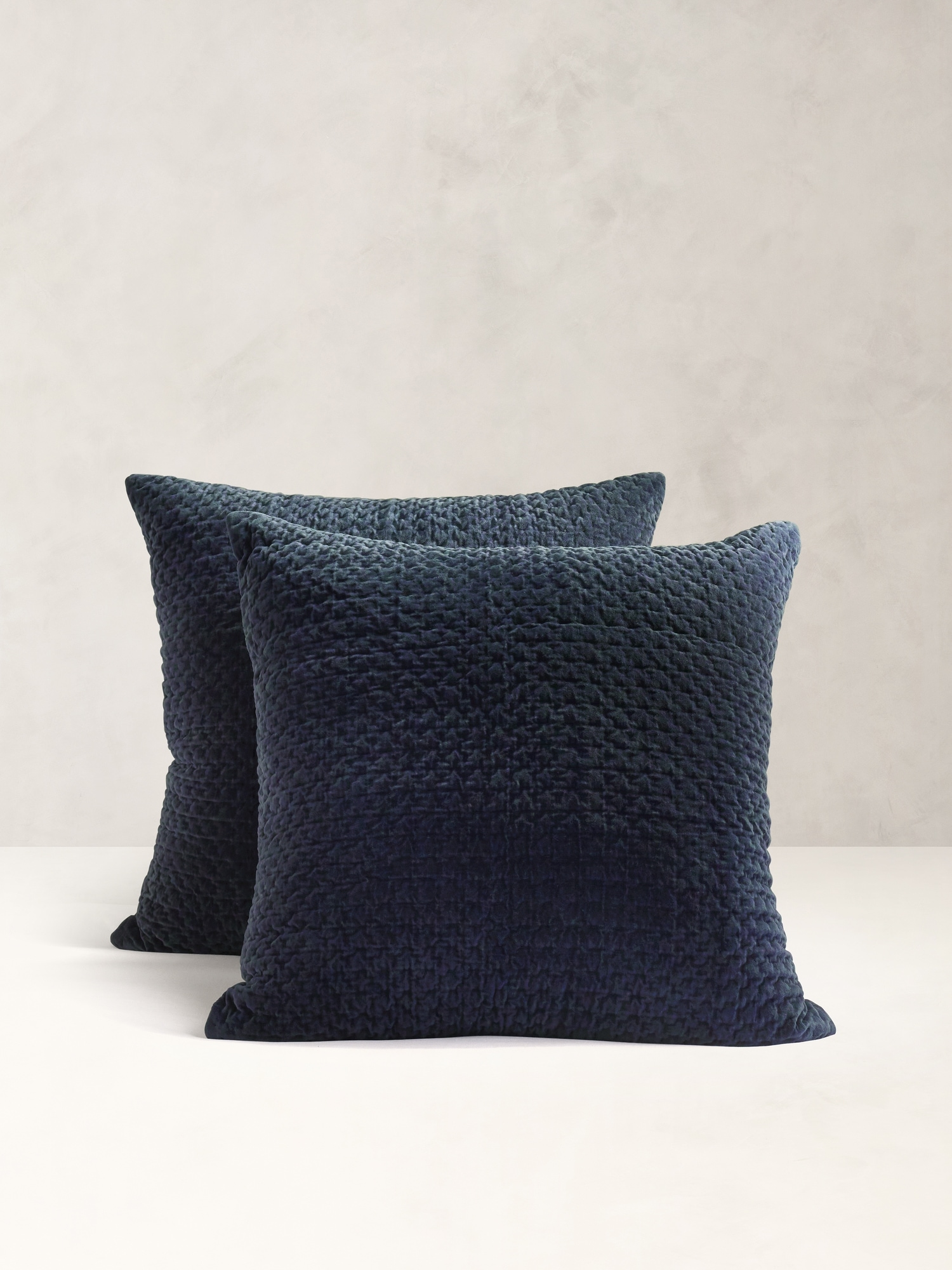 Image number 1 showing, Hand-Stitched Velvet Sham Set