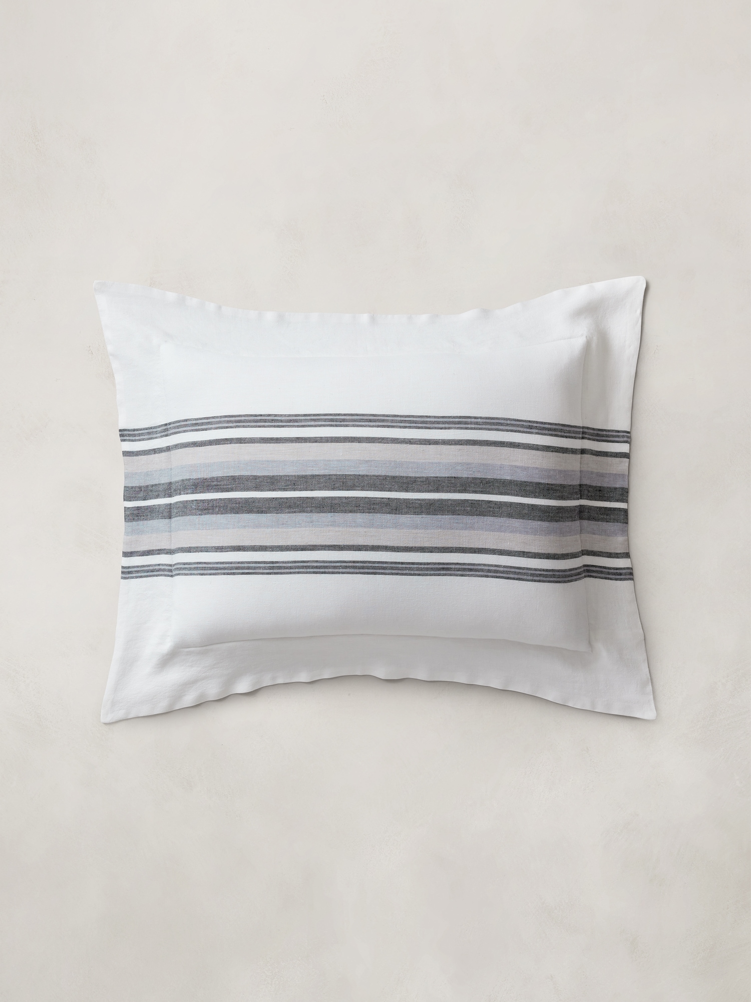 Image number 6 showing, Multi-Stripe Linen Shams