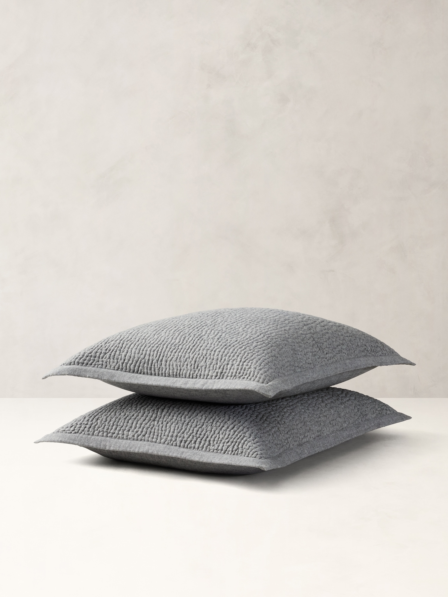 Image number 1 showing, Hand-Stitched Cotton-Cashmere Sham Set