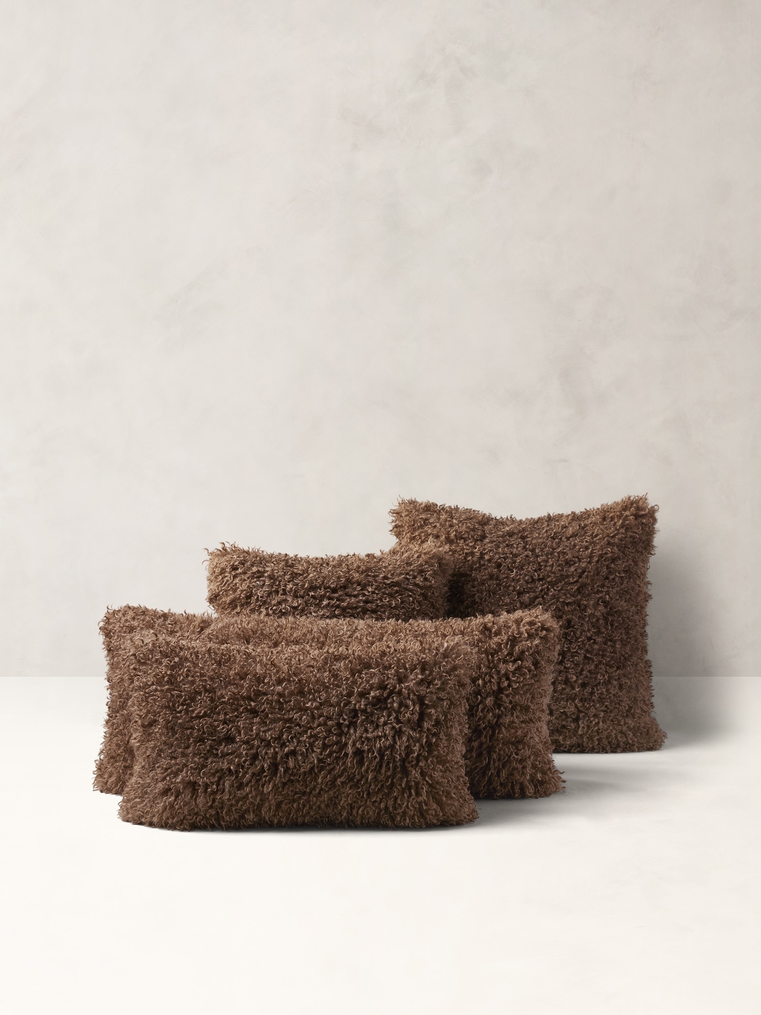 Shag Faux Fur Pillow - Truffle