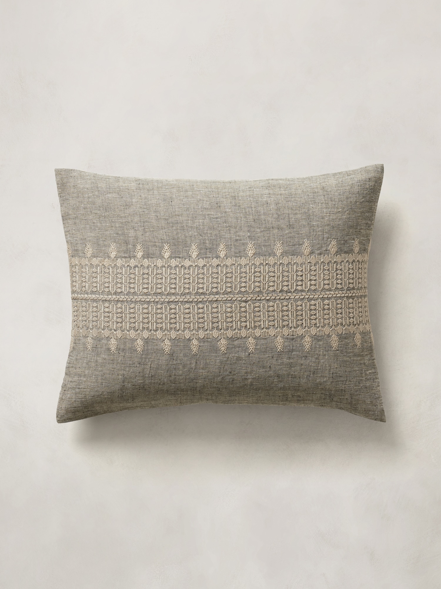 Heirloom Embroidered Linen-Cotton Sham Set
