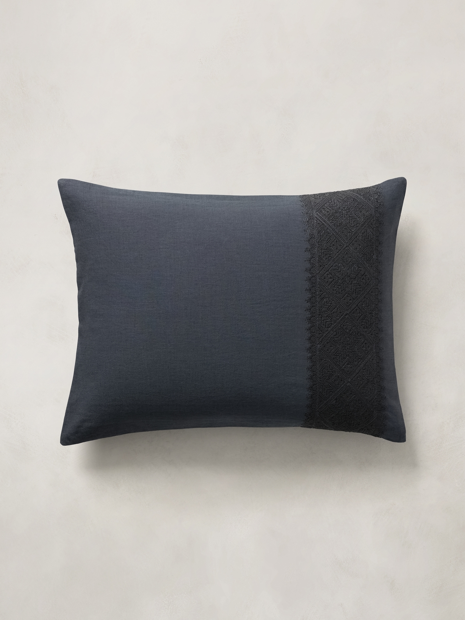 Image number 6 showing, Heirloom Embroidered Linen-Cotton Sham Set