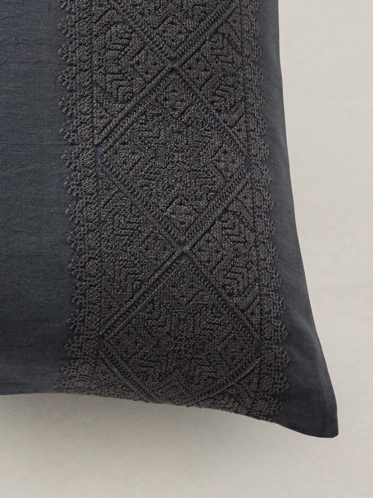 Image number 7 showing, Heirloom Embroidered Linen-Cotton Sham Set