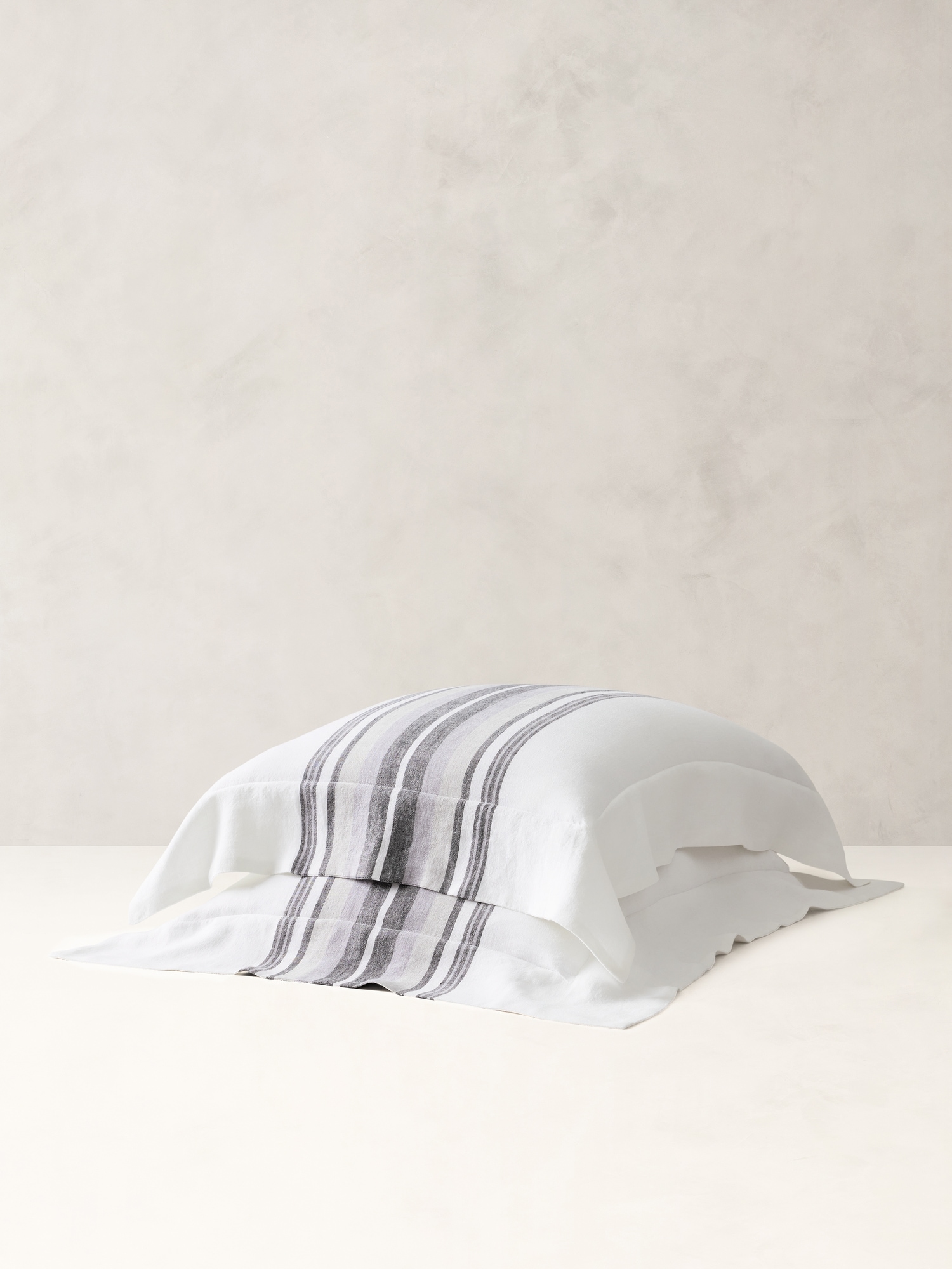 Multi-Stripe Linen Shams