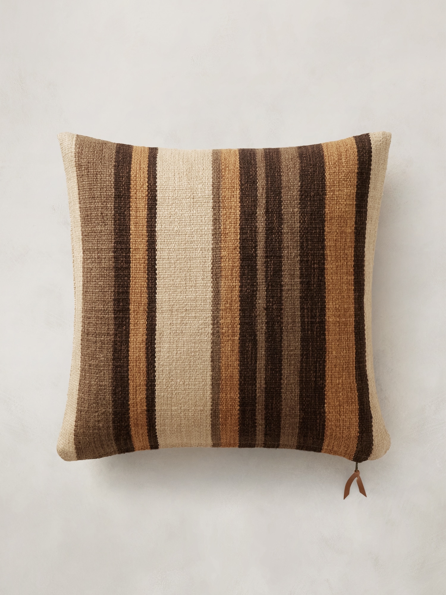 Handwoven Striped Cotton-Linen Pillow Cover