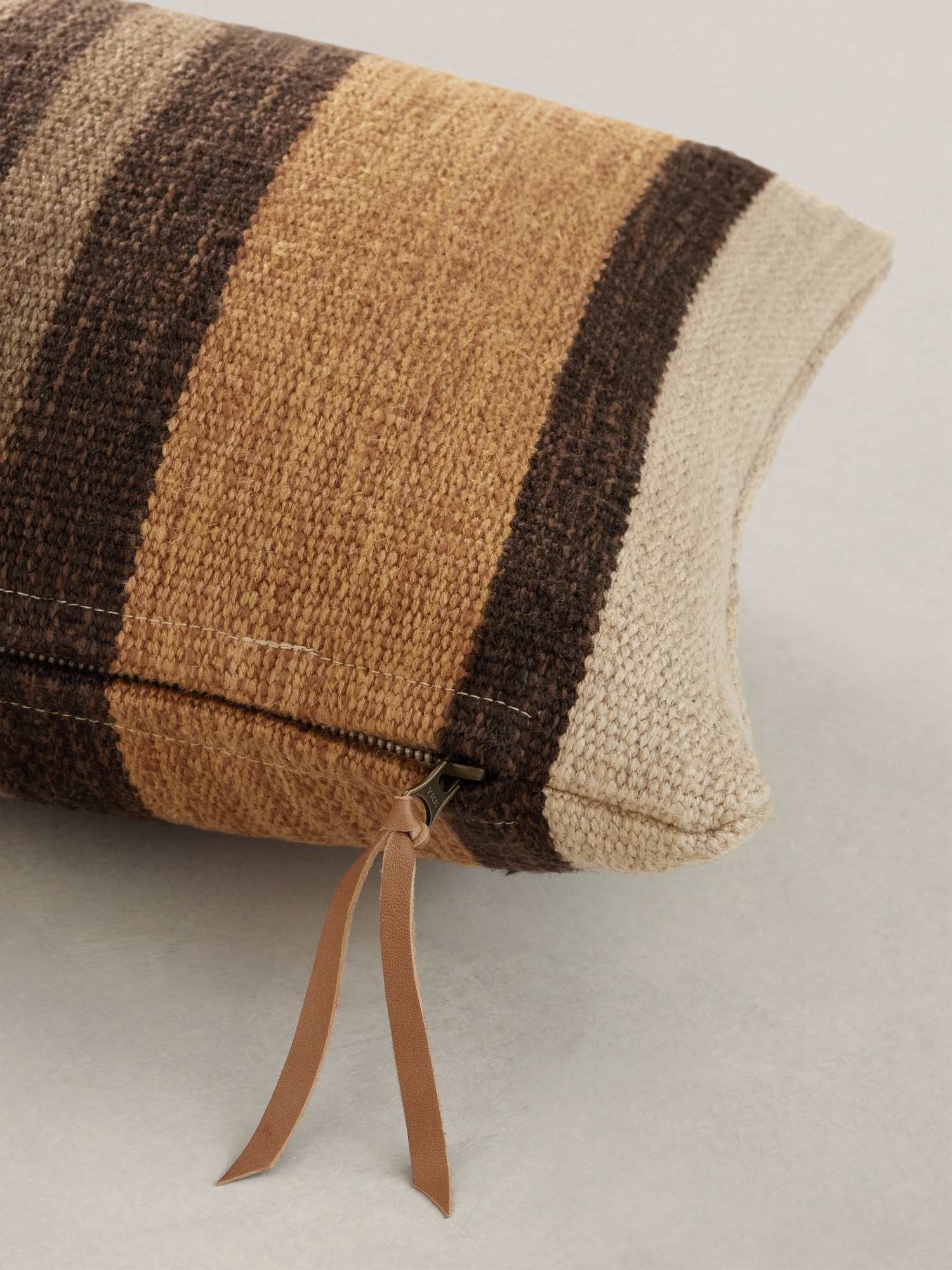Handwoven Striped Cotton-Linen Pillow Cover