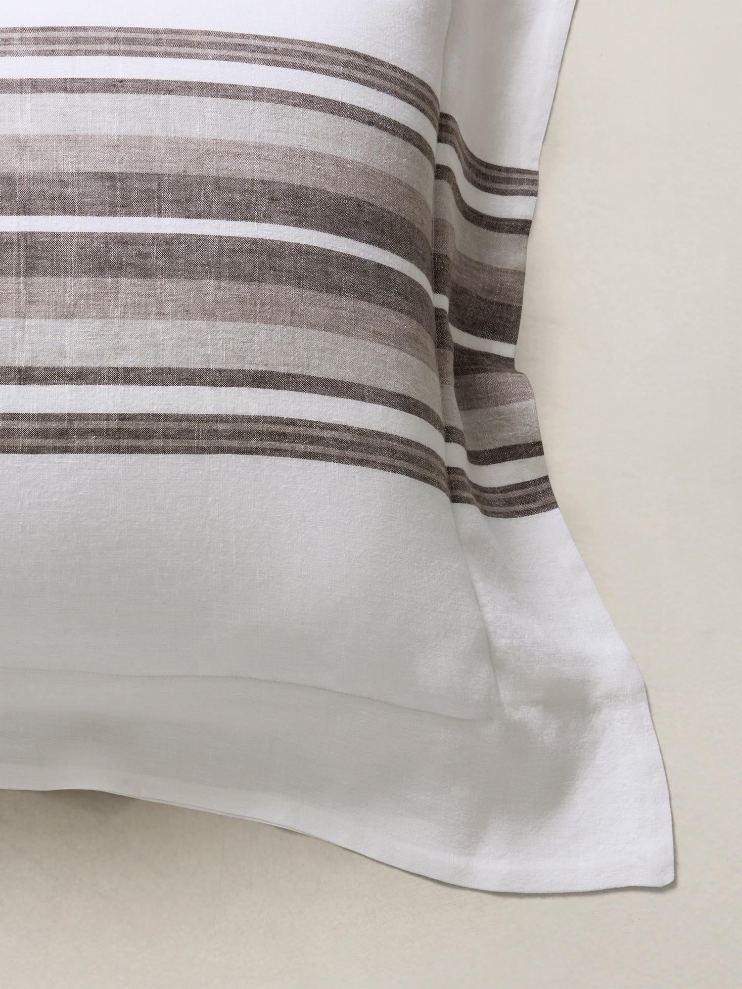 Multi-Stripe Linen Shams