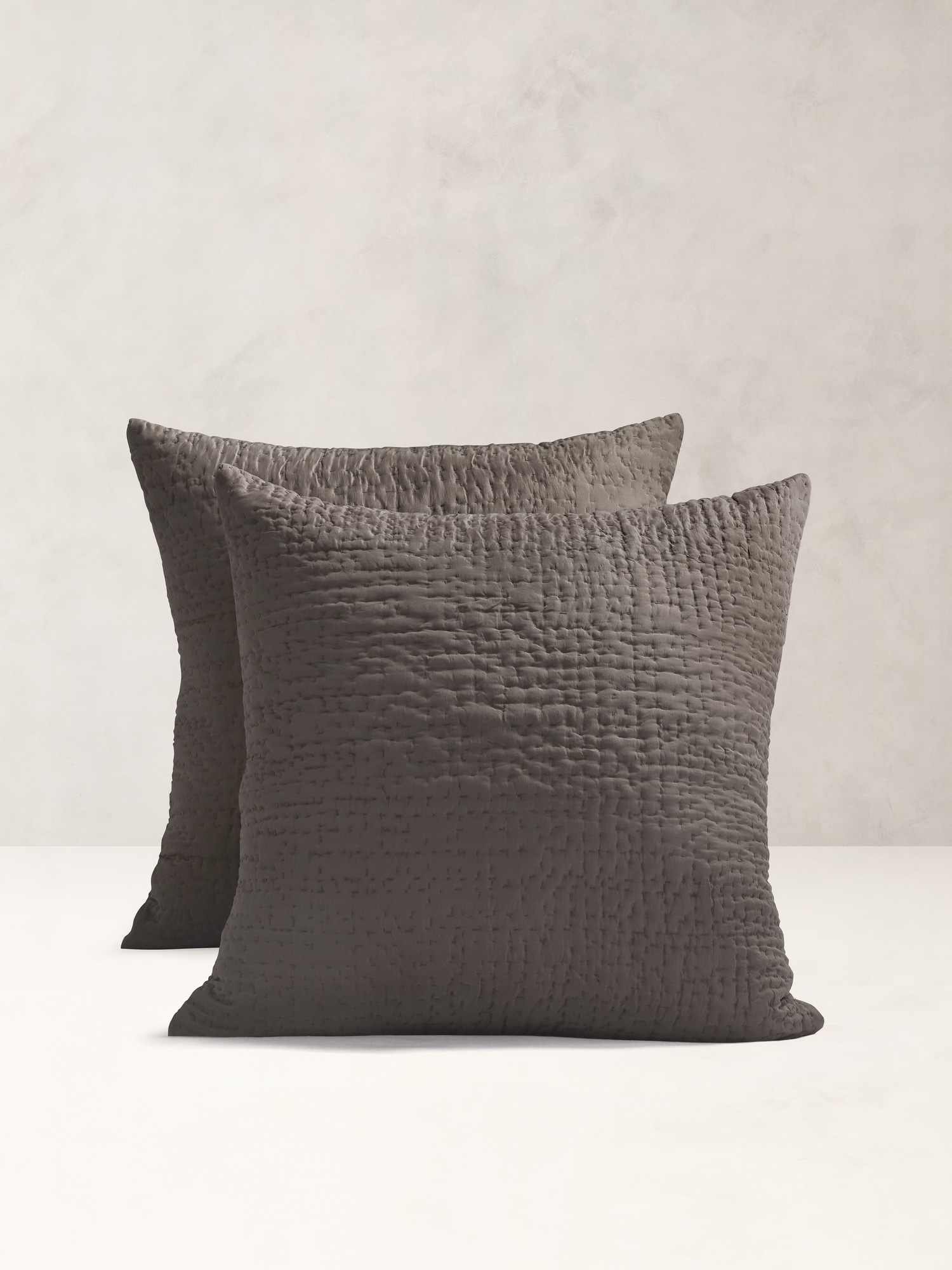 Image number 1 showing, Hand-Stitched Abstract Silk Sham