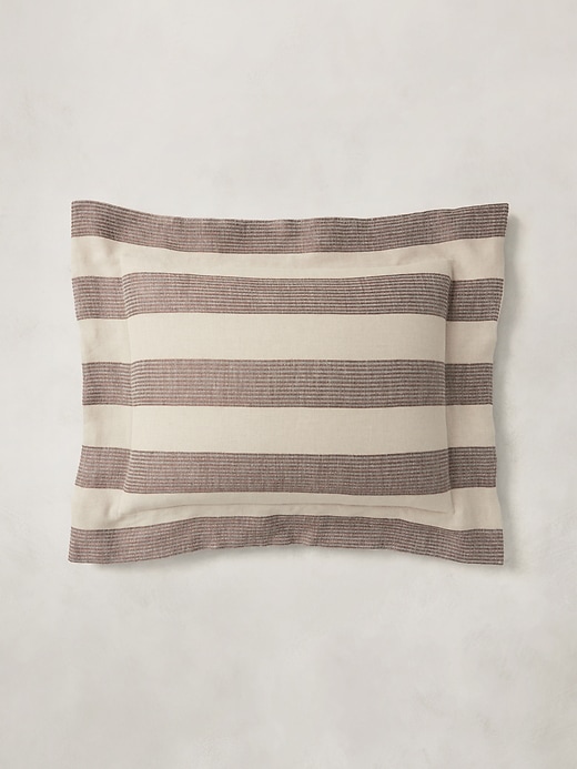 Corded-Stripe Linen Shams
