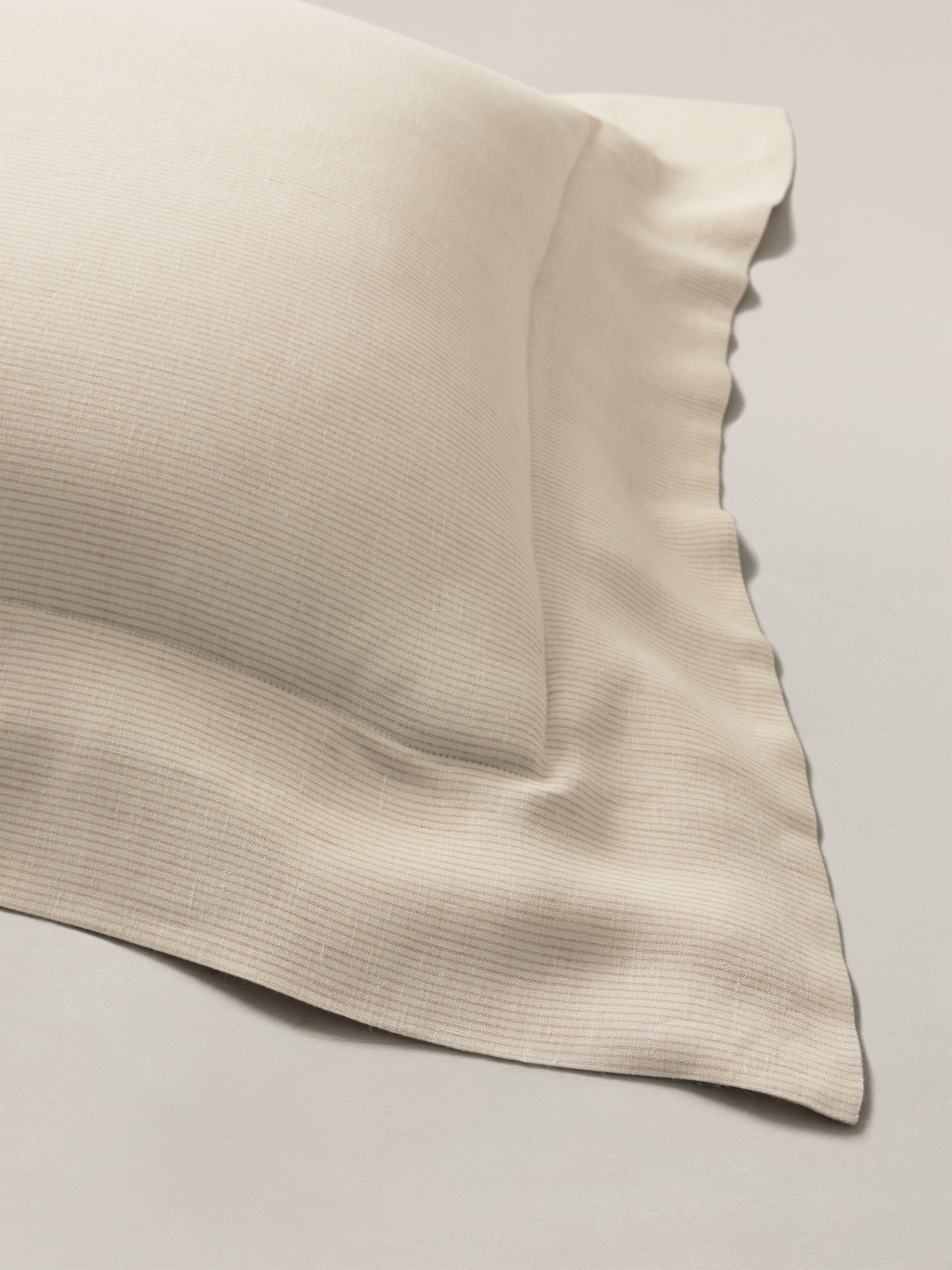 Thin-Stripe Linen Shams
