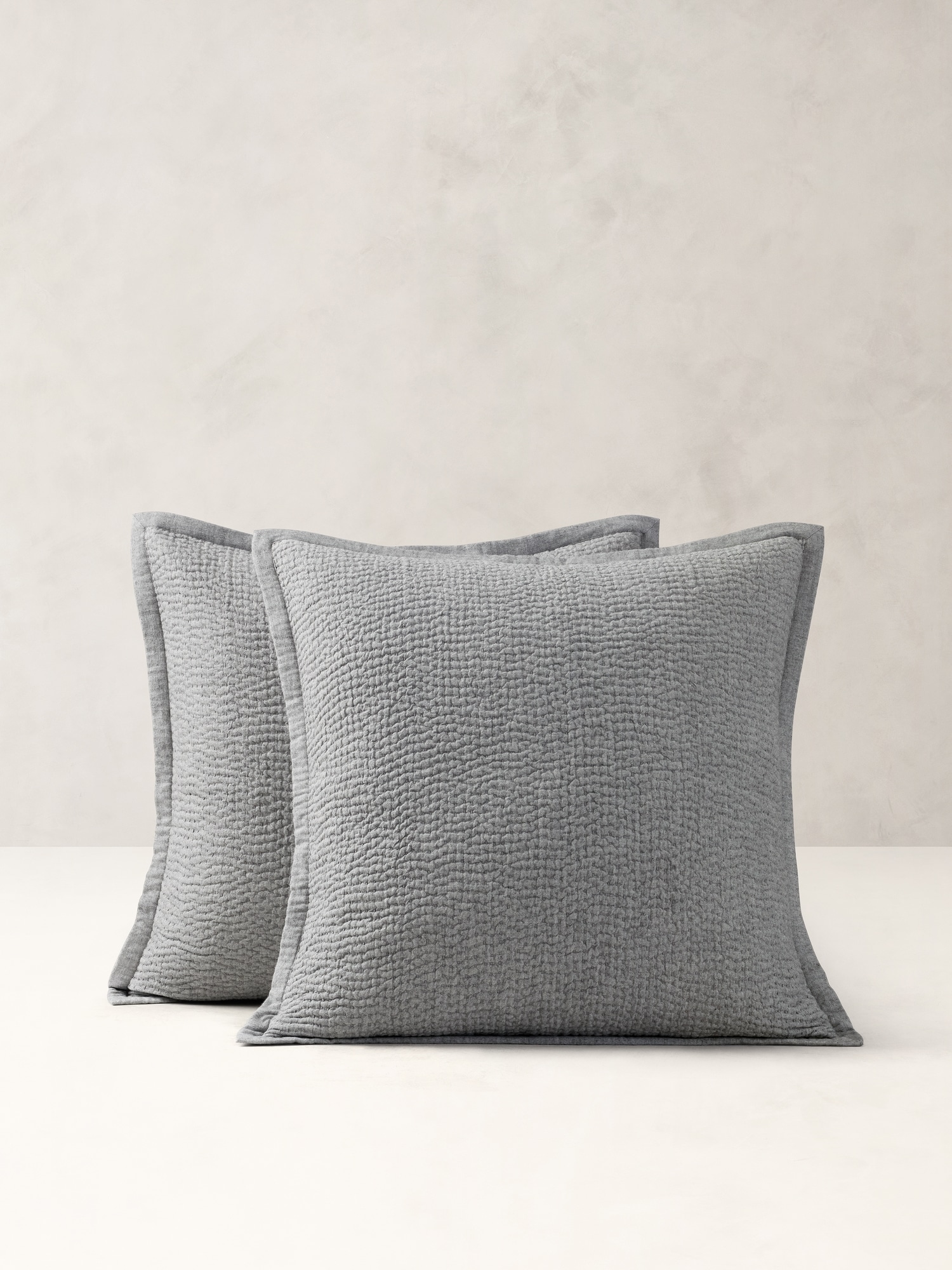 Hand-Stitched Cotton-Cashmere Sham Set