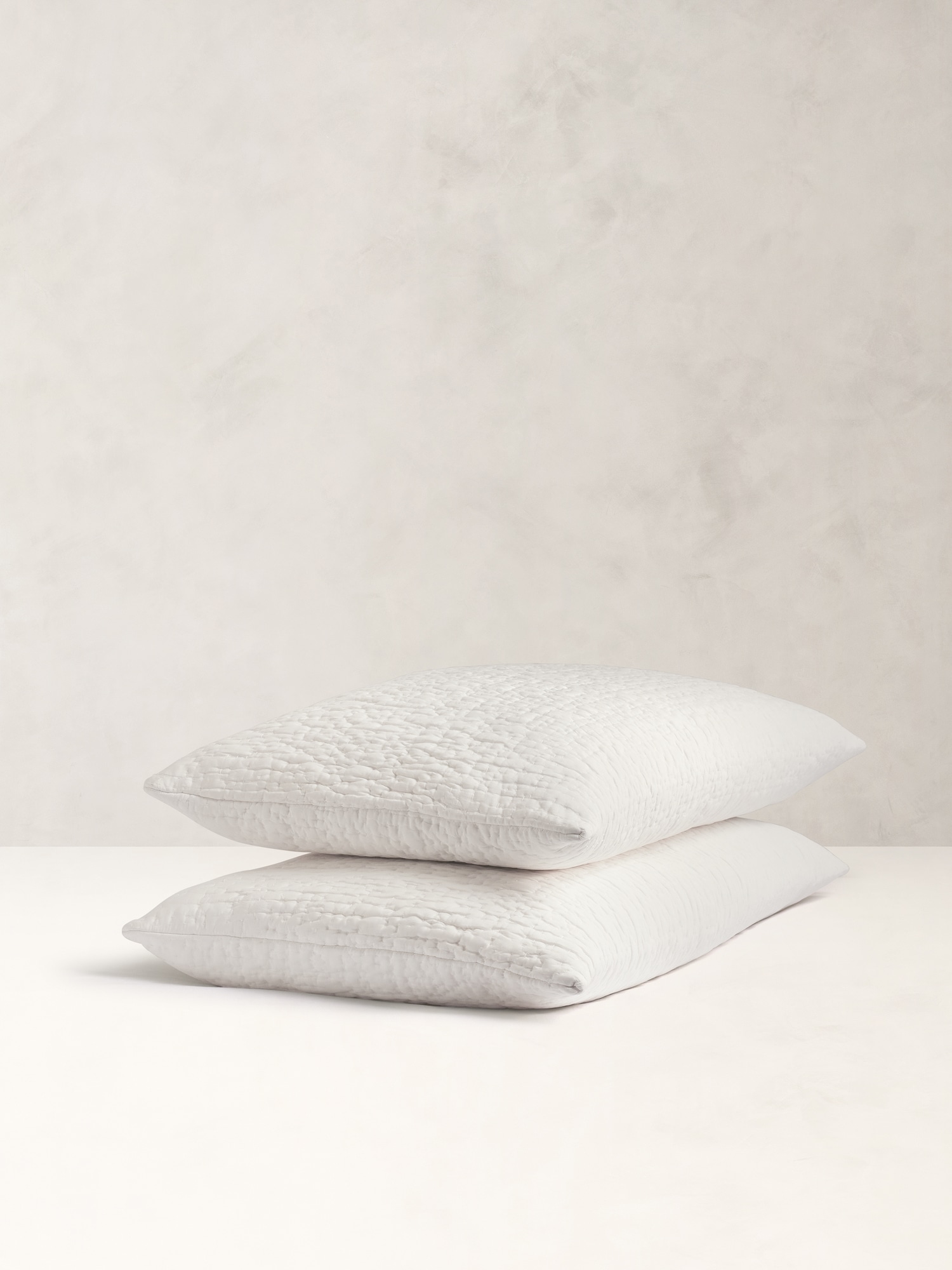 Hand-Stitched Abstract Silk Sham