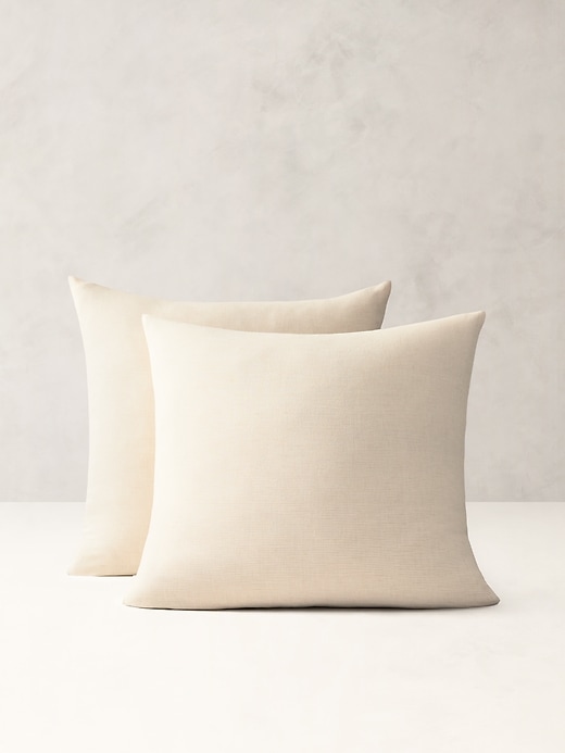 Thin-Stripe Linen Shams