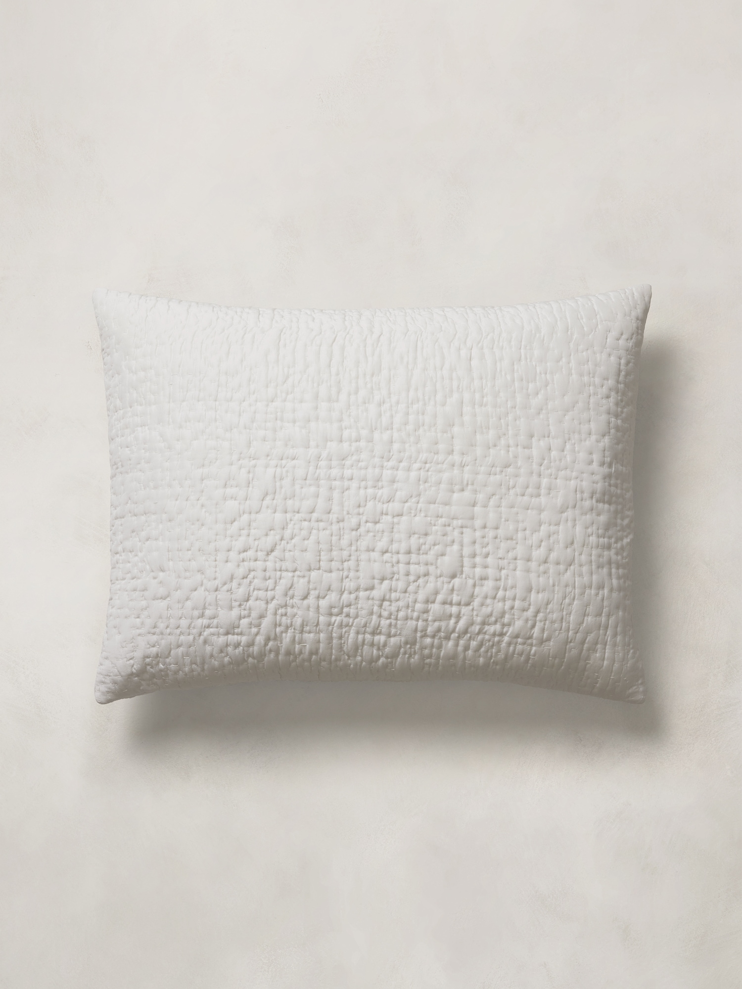 Hand-Stitched Abstract Silk Sham