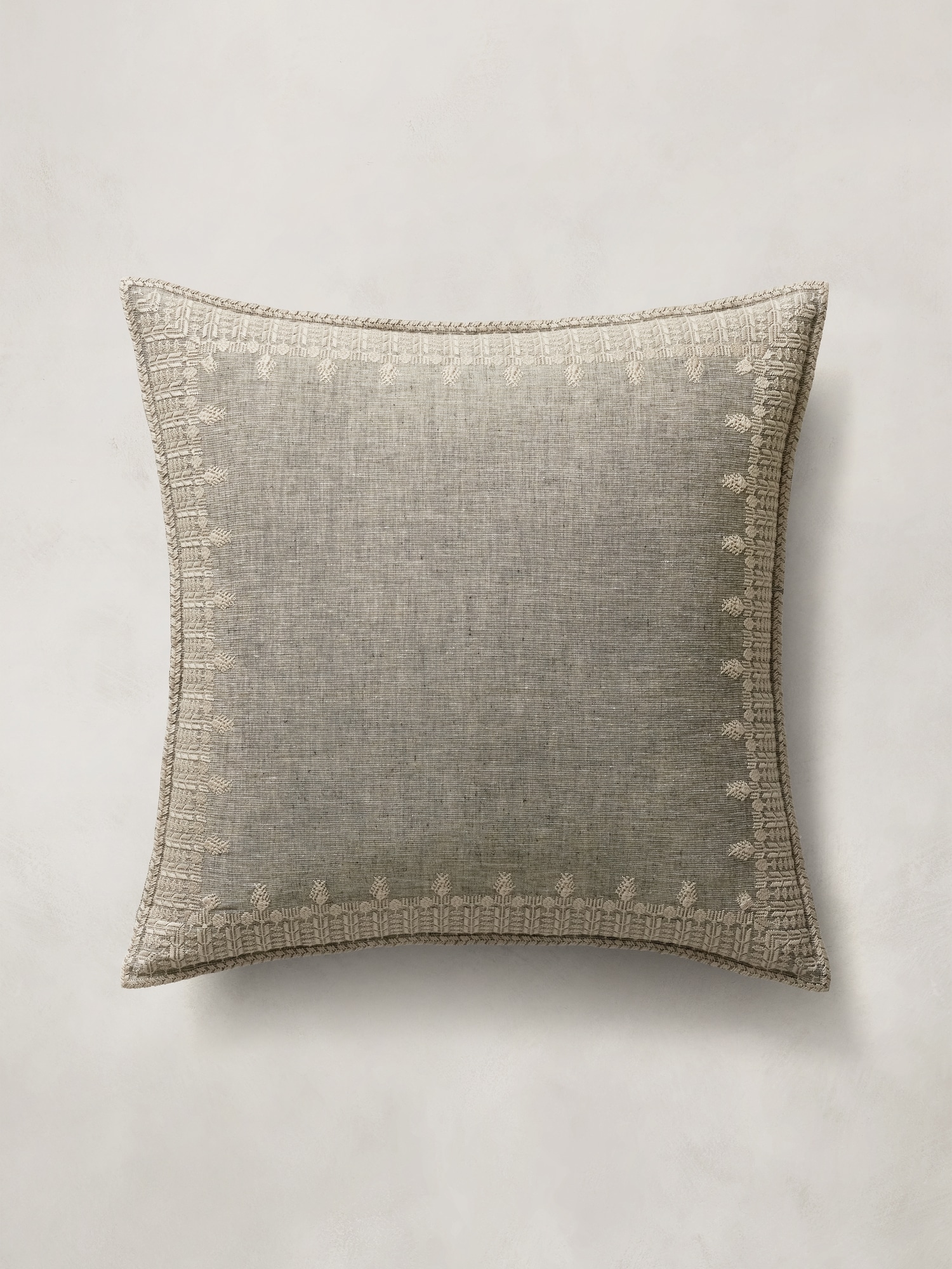 Heirloom Embroidered Linen-Cotton Sham Set