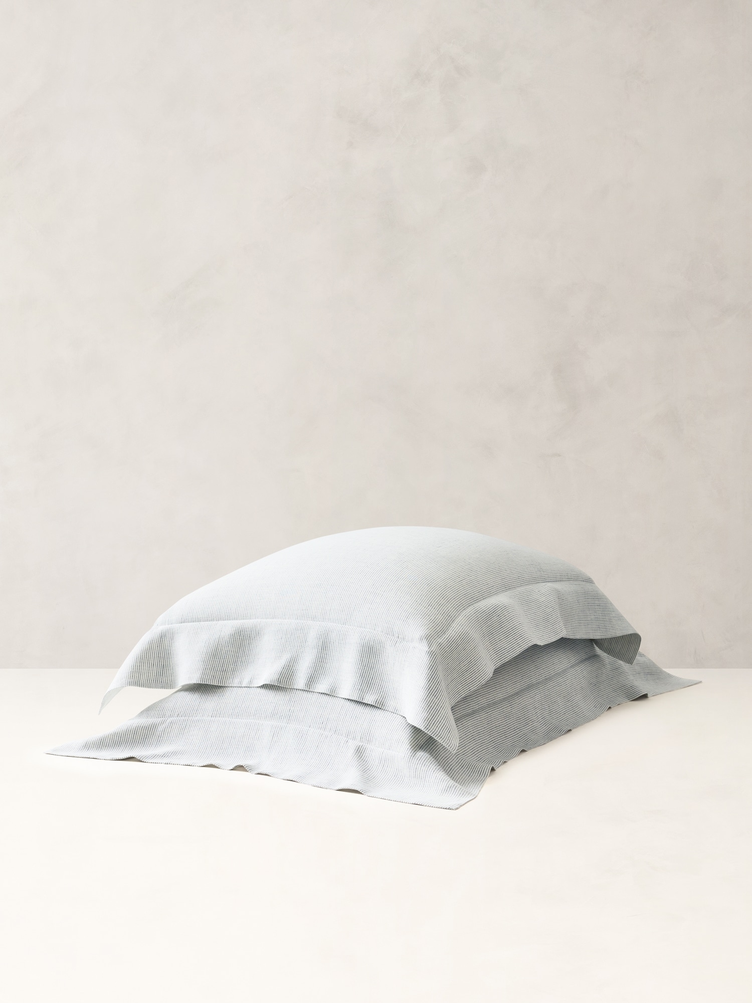 Thin-Stripe Linen Shams