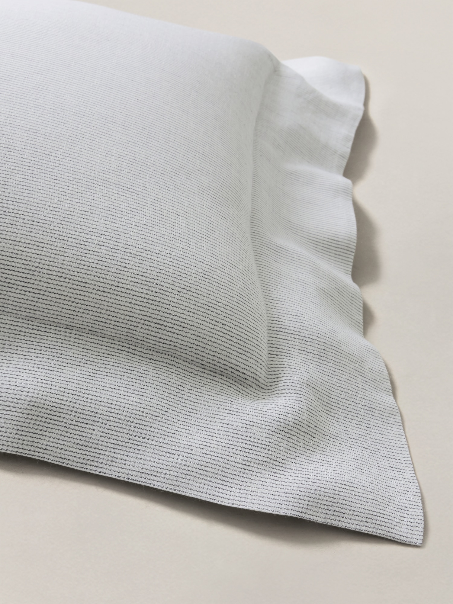 Thin-Stripe Linen Shams