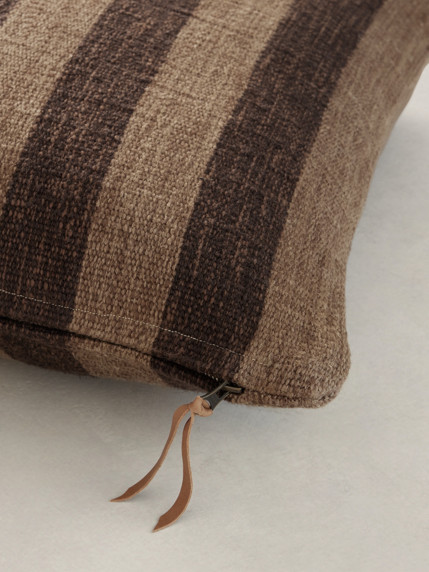 Handwoven Striped Cotton-Linen Pillow Cover