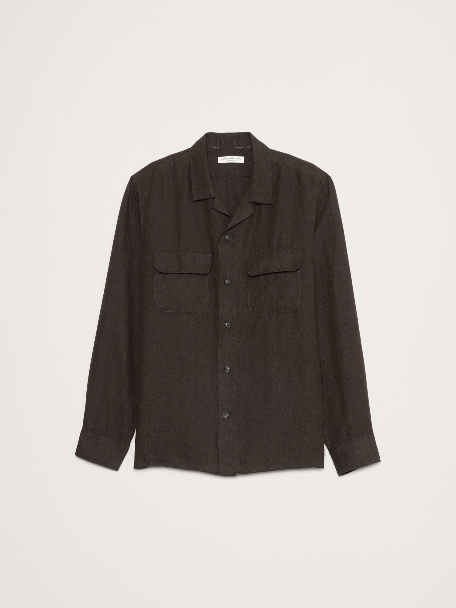 Standard-Fit Linen Resort Shirt