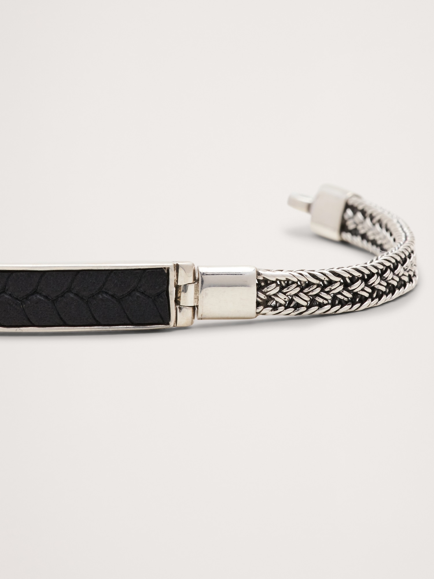 Artisan Embossed Leather ID Bracelet by Caputo & Co