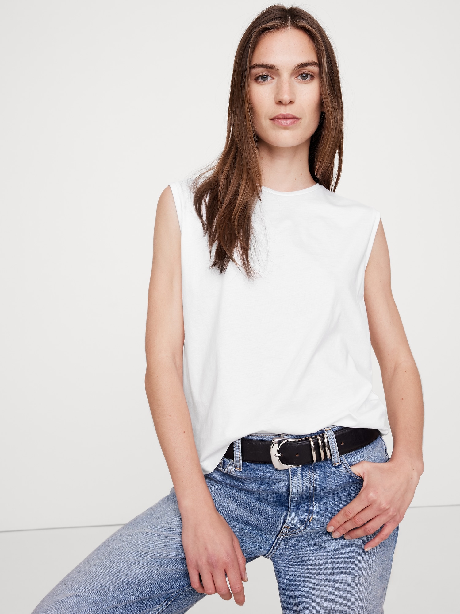 Banana Republic SUPIMA Tank INTERNATIONAL SHIPPING