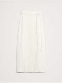 Linen Wrap Maxi Skirt