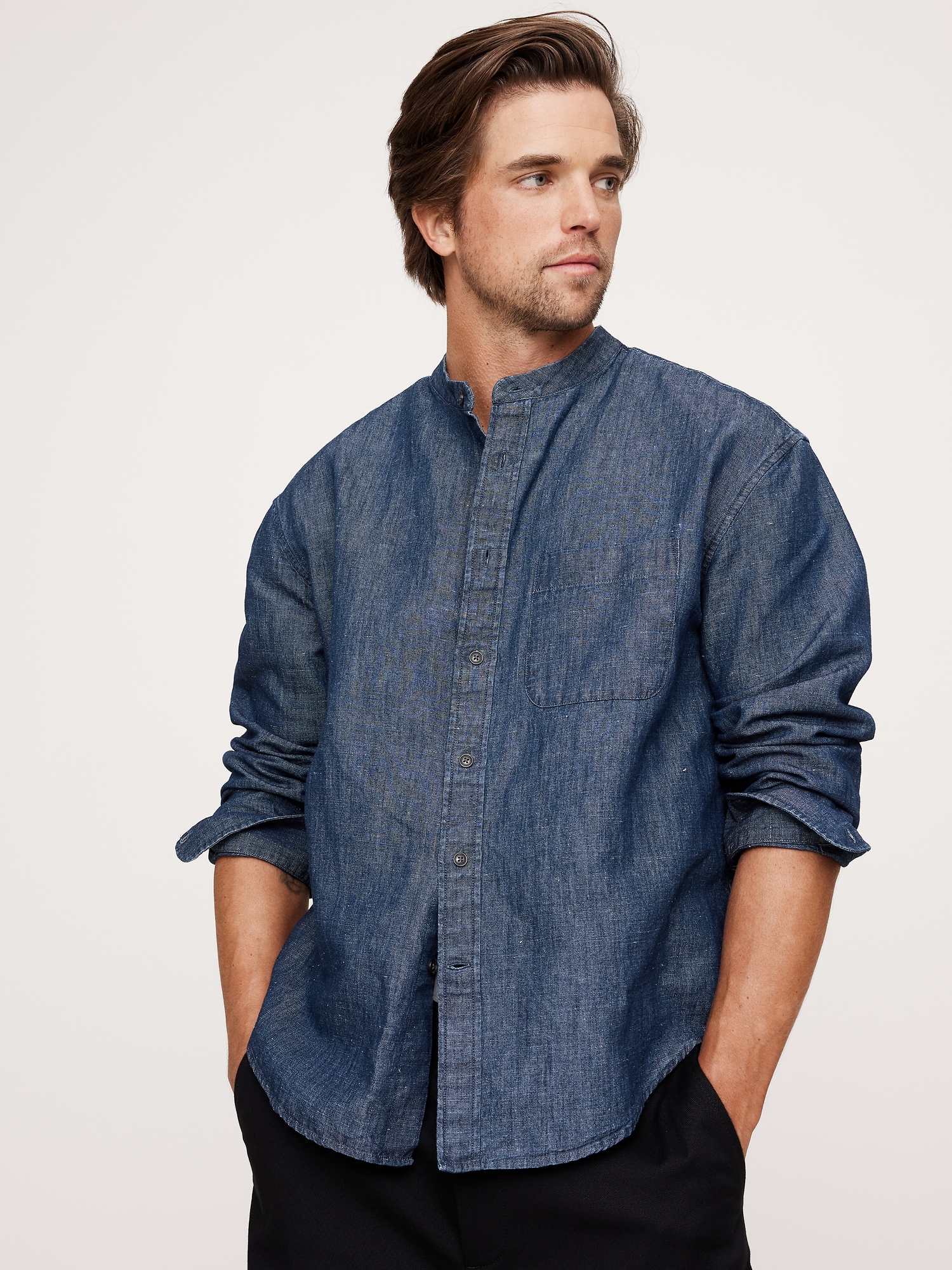 Relaxed-Fit Chambray Shirt