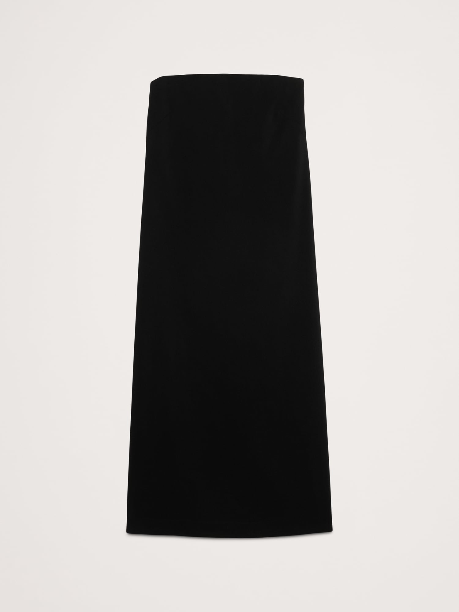 Stretch-Crepe Strapless Long Midi Dress