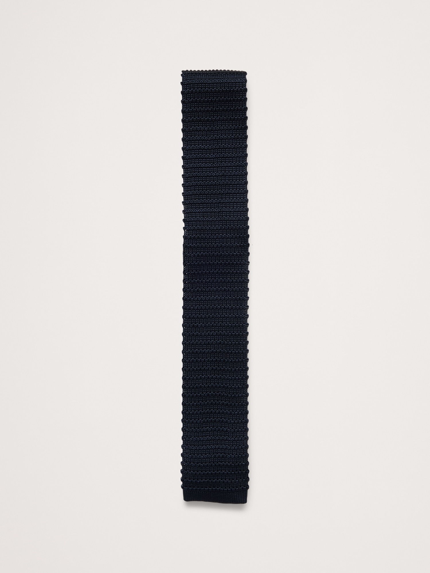 Silk Knit Tie - Navy Blue