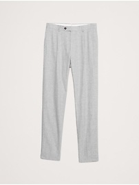 Herringbone Linen-Cotton Suit Pant