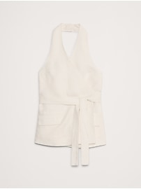 Linen Halter Wrap Tunic